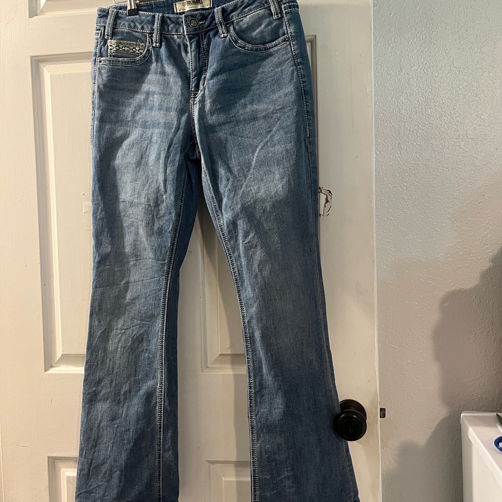 Stylish Blue Flare Women's Jeans - Picture 1 of 4